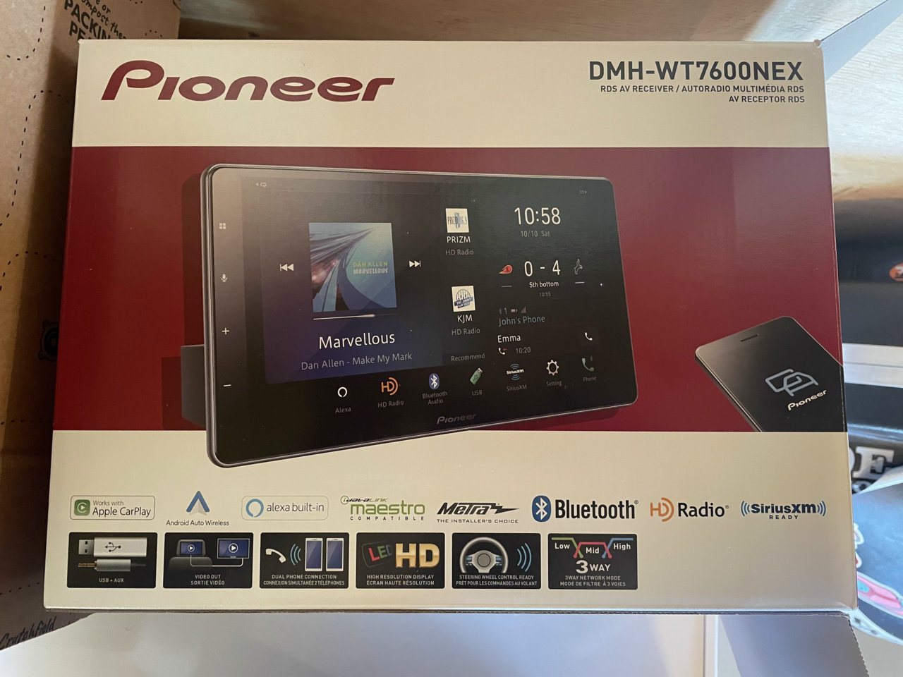 SOLD Pioneer DMH WT7600NEX Apple CarPlay Setup Pre Wired For Plug