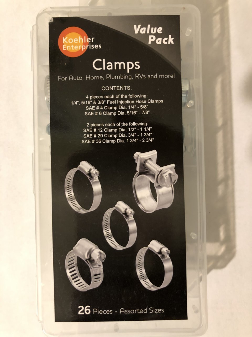 5/16 Clamps for #6 A/C Hose - Bag of 2