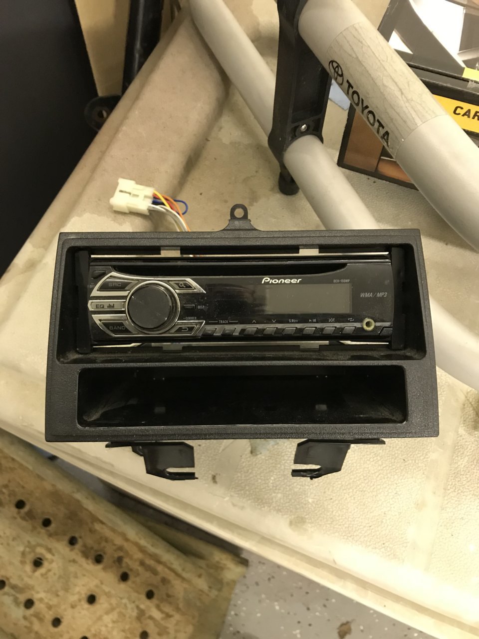 CLAIMED* Pioneer DEH-150MP with wiring harness and Silver Bezel for  2005-2011