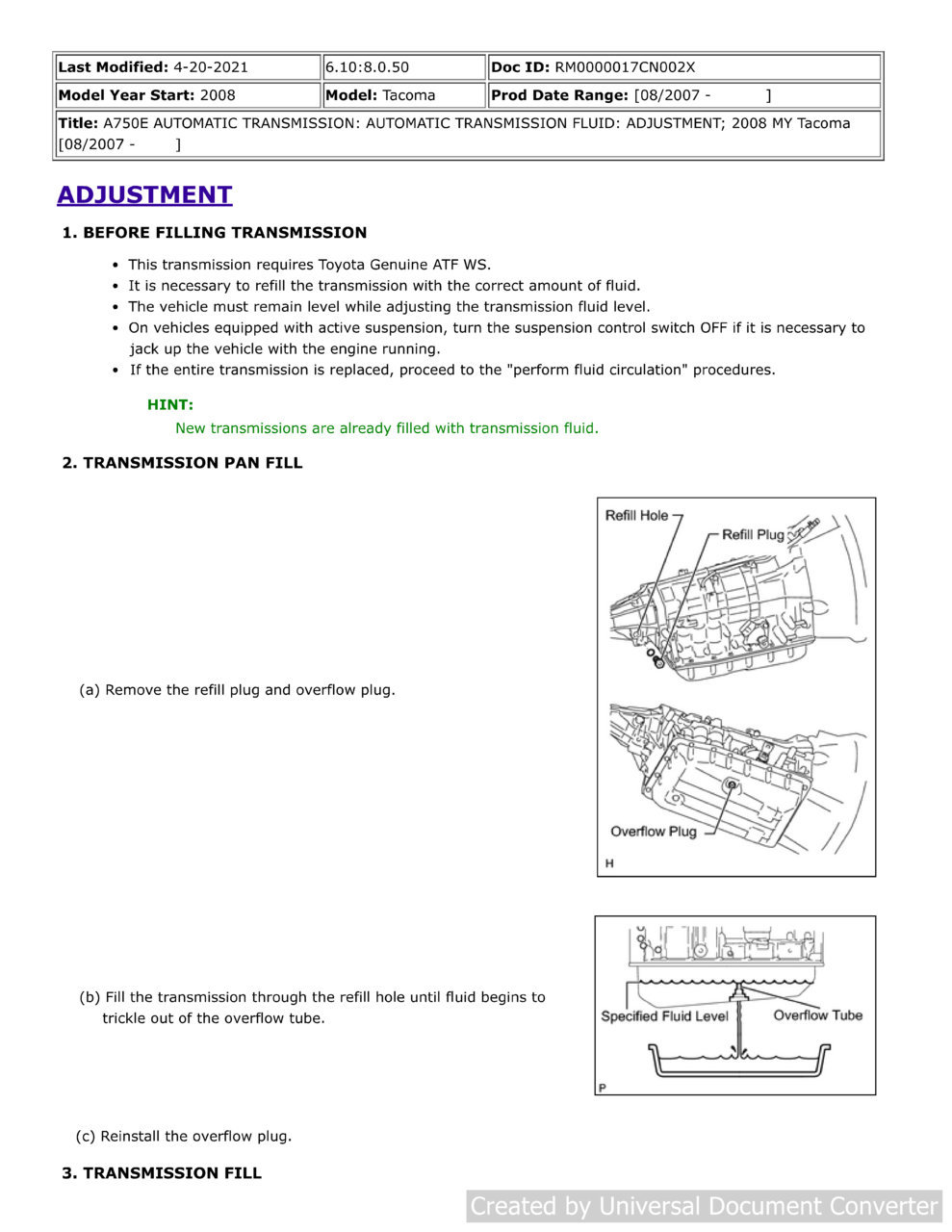 08 A750E Transmission Fluid Check.jpg