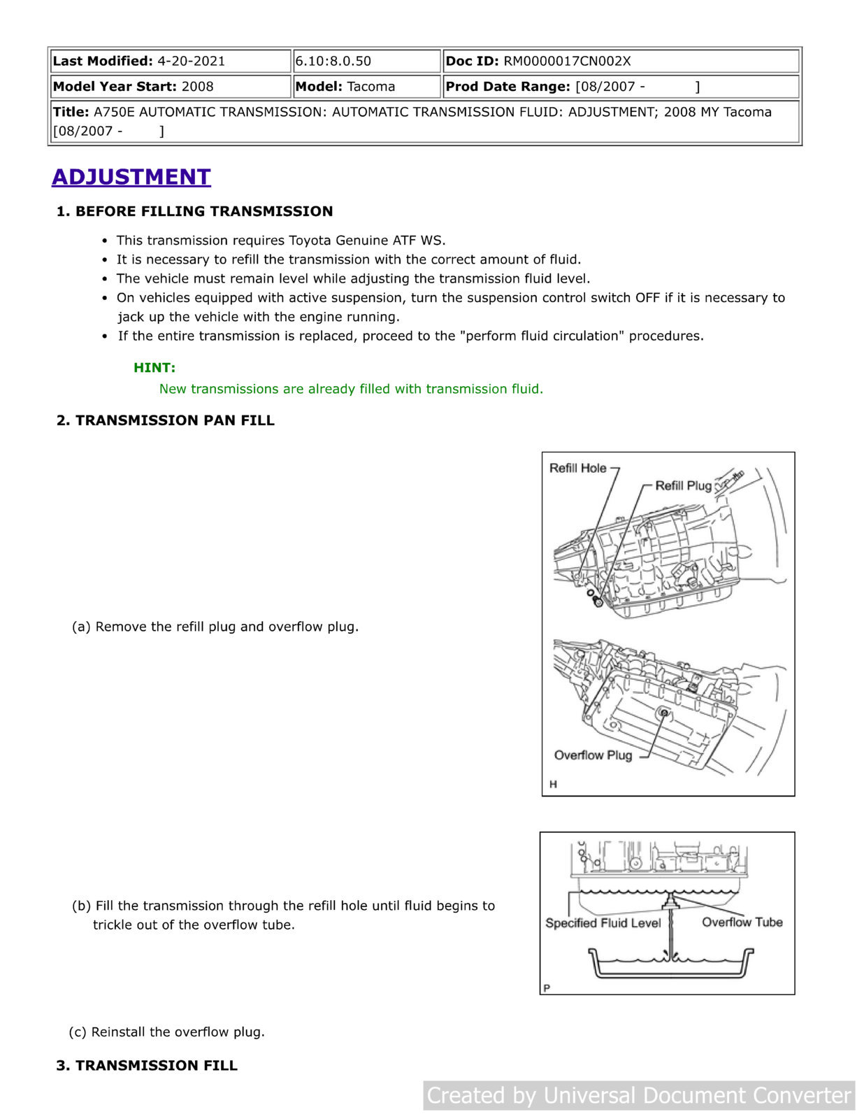 08 A750E Transmission Fluid Check.jpg