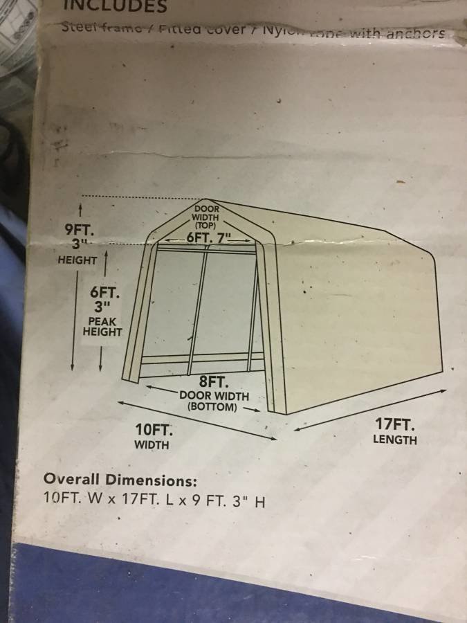 Hemet CA CoverPro Harbor Freight 10x17 car garage canopy Tacoma World