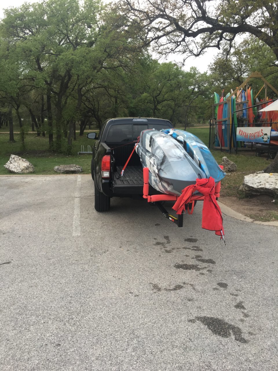 3 kayaks best sale in truck bed