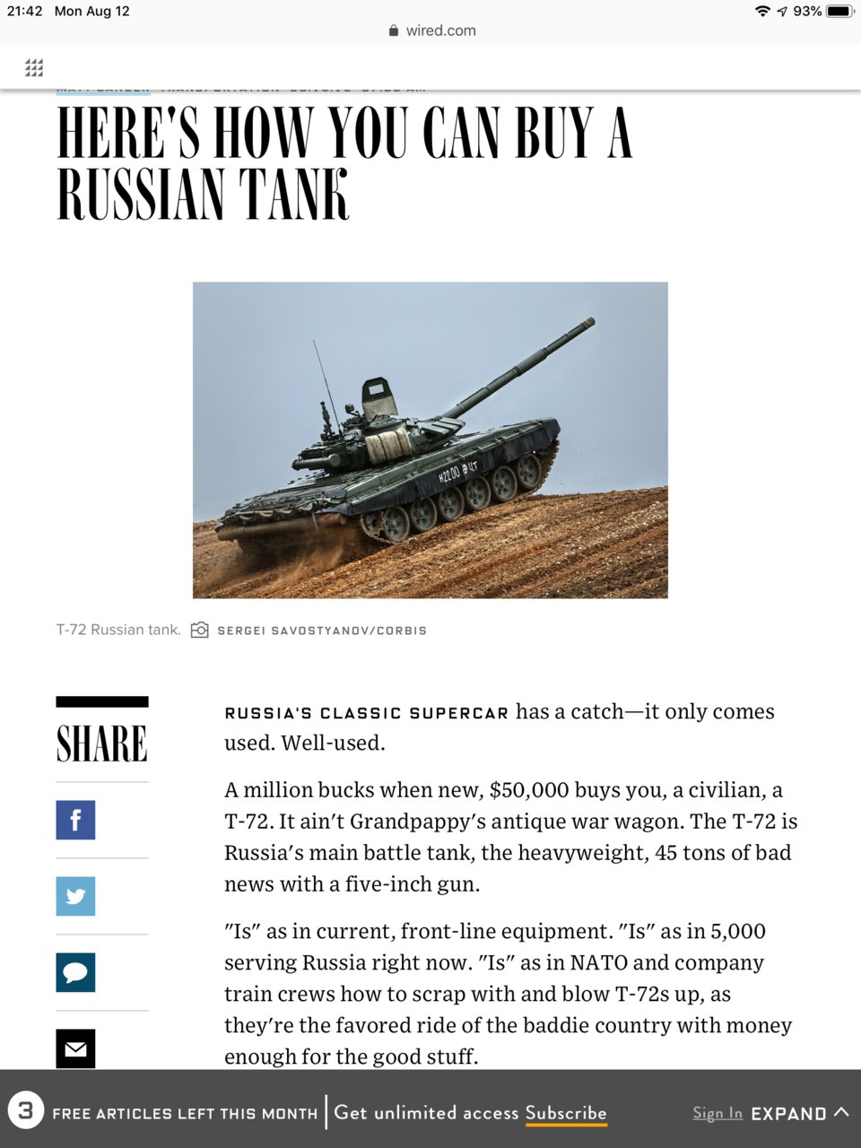 If money were no object - 2020 Rezvani Tank X