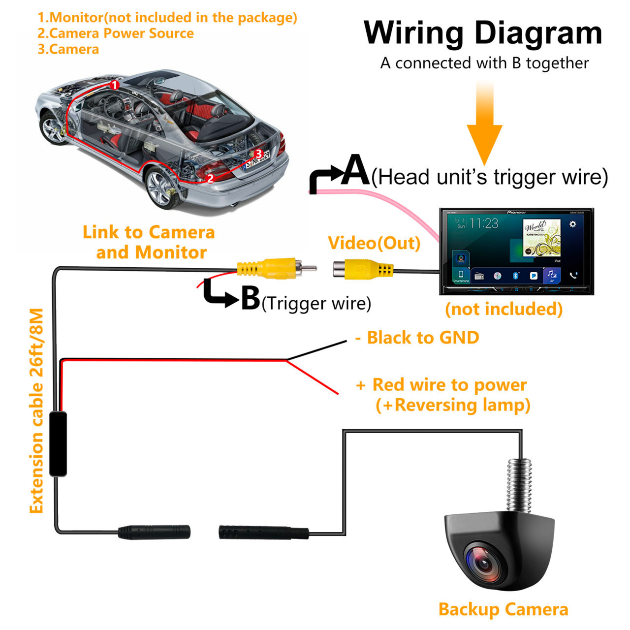 5 Pin Reversing Camera Wiring Diagram