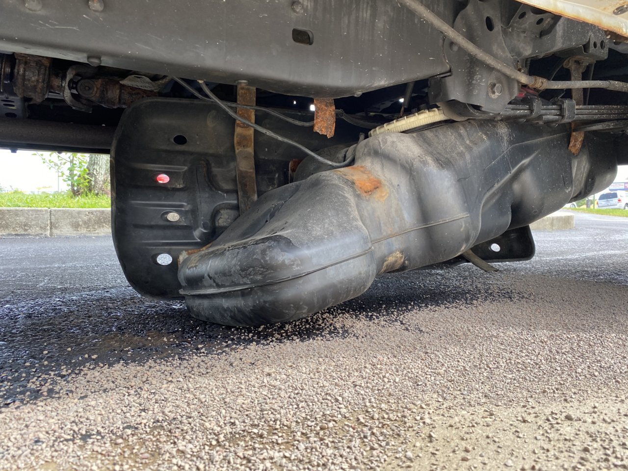 Fixing a broken square body fuel tank strap 