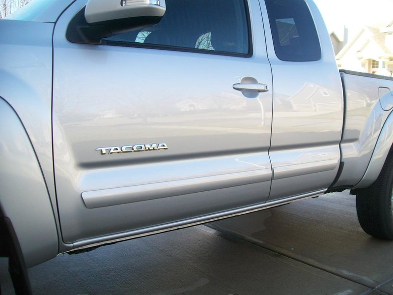 2005-2015 Toyota Tacoma Crew Cab Flat Body Side Molding Stainless Trim 1.5" 