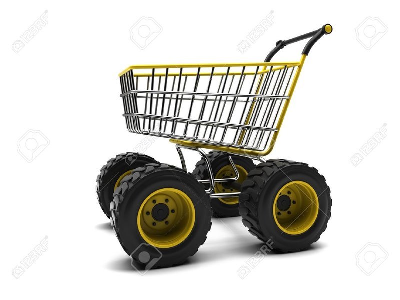12655322-Shopping-basket-with-big-wheels-on-a-white-background-Stock-Photo.jpg