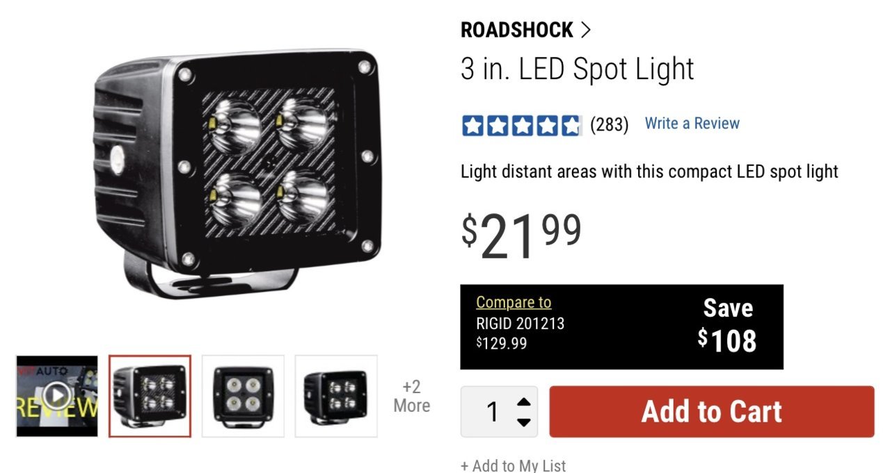 KC C series vs Harbor Freight Roadshock Tacoma World