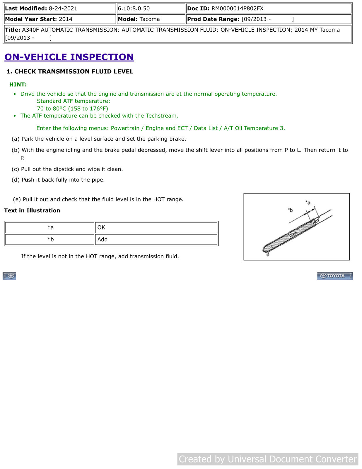 14 A340F Transmission Fluid Level Check.jpg