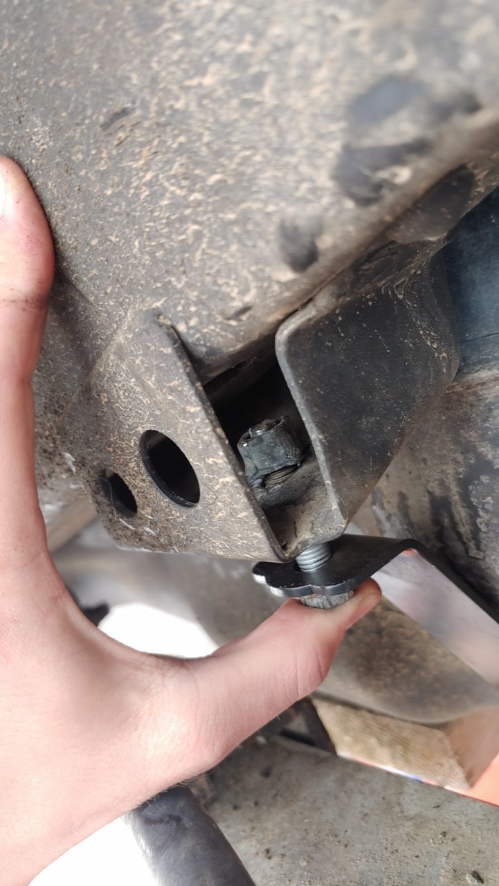 Broke gas tank strap bolt hole.. Suggestions?