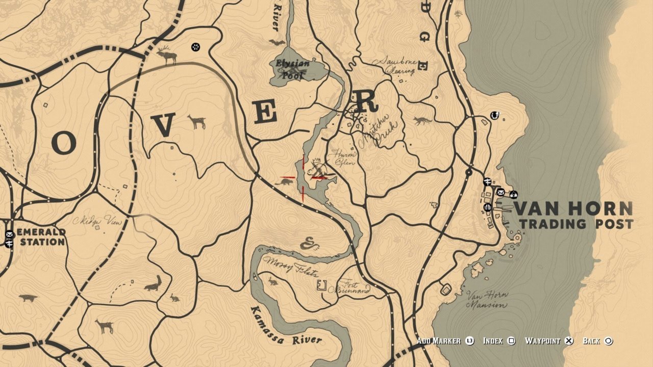 Rdr 2 олень вапити карта