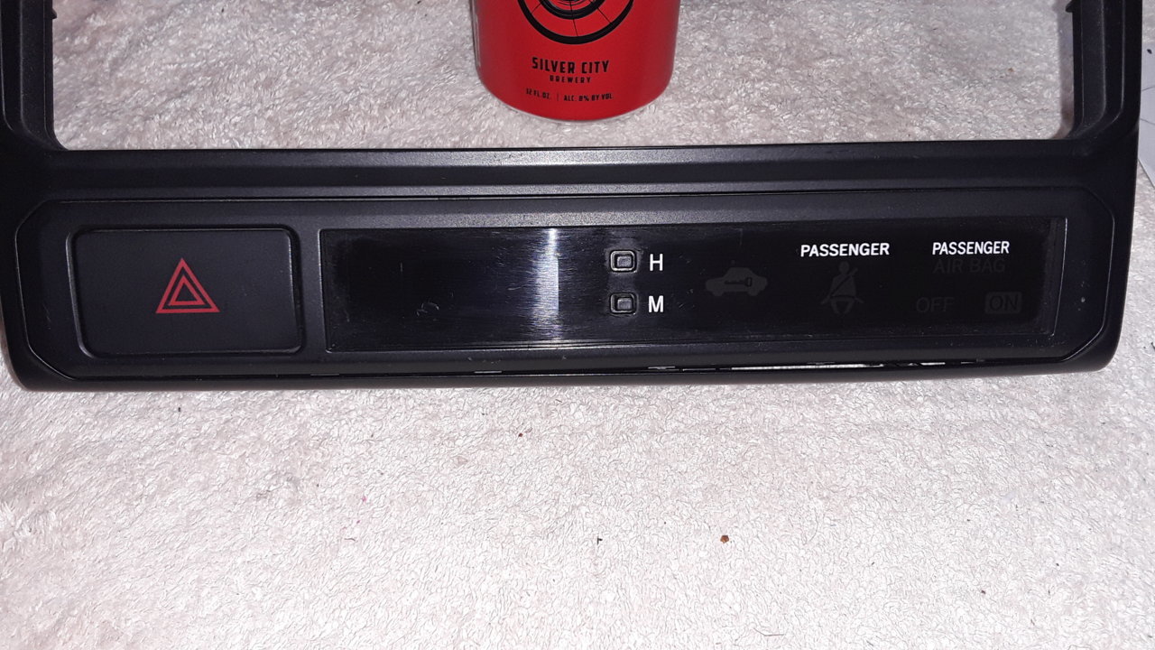 2nd Gen Flat Black Hazard Switch/Clock Assembly and Radio Trim (Seattle