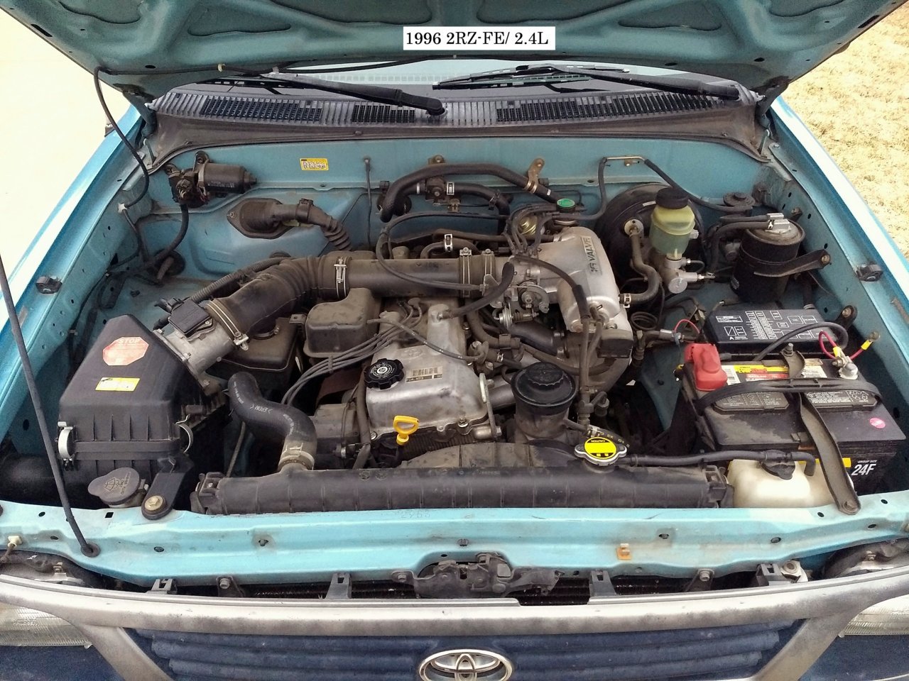 1996 Toyota Tacoma 2.4l engine bay.jpg