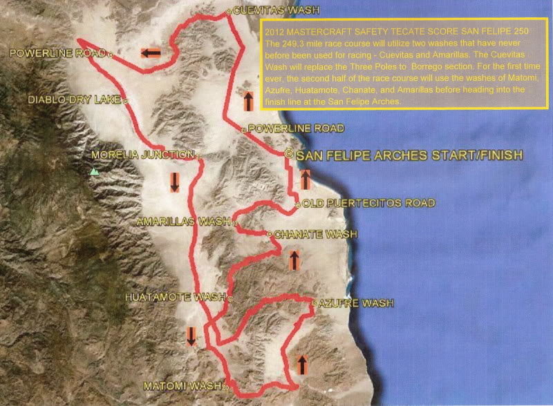 SCORE International: 2023 San Felipe 250- Full Entry List and Race Course  Map