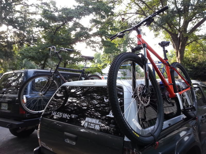 truck cap bike rack