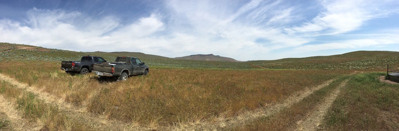 2016-05-29-114722 18 two tacomas at honeycombs trailhead.jpg