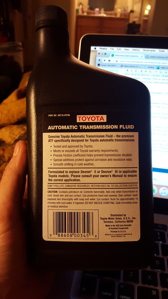 Toyota Genuine Fluid 00718-ATF00 Dexron III Transmission Fluid - 1 Quart :  : Car & Motorbike