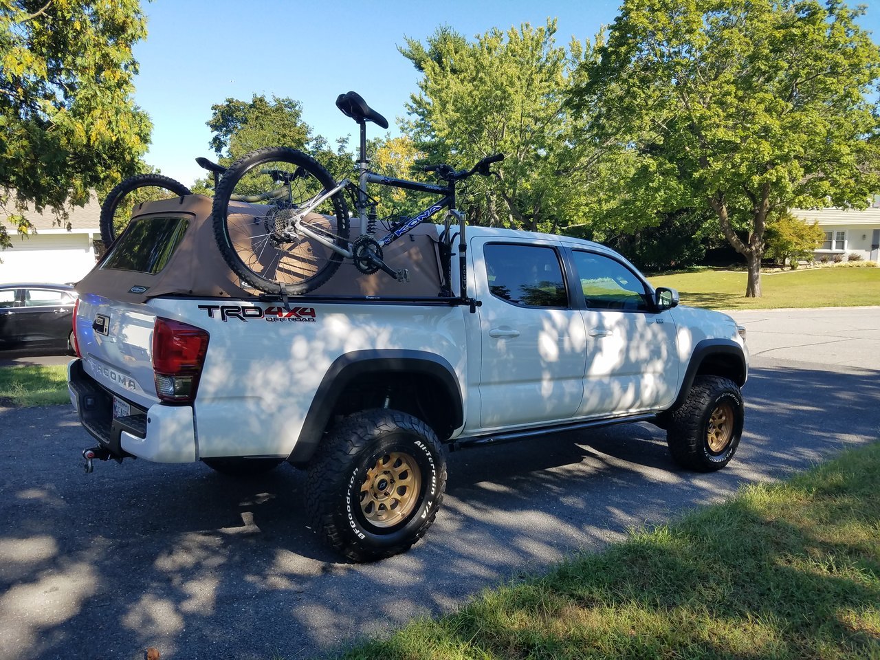 tacoma bed rack bike mount