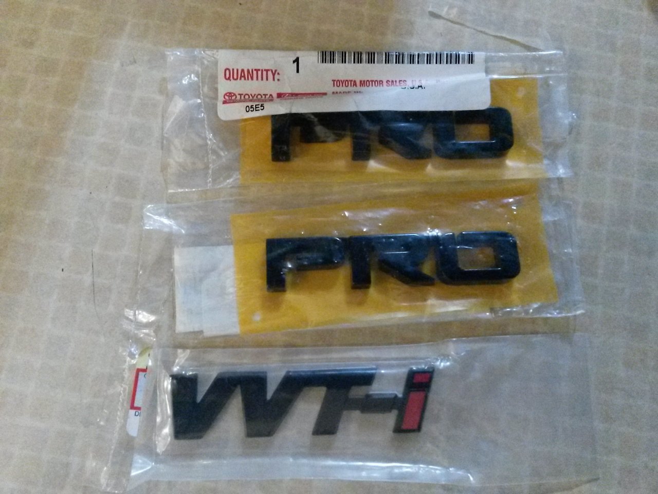 OEM Pro emblems & VVT-I emblem $30 shipped | Tacoma World