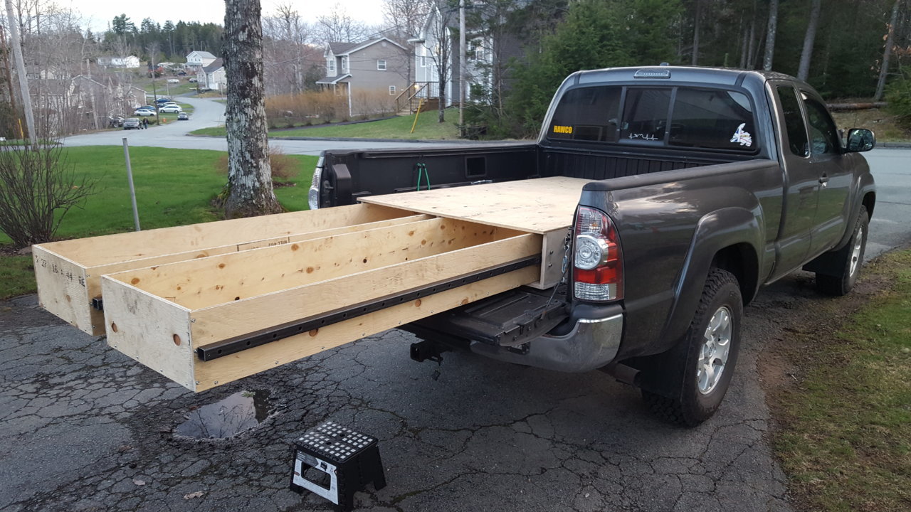 Show us your truck bed sleeping platform/drawer/storage systems | Page ...