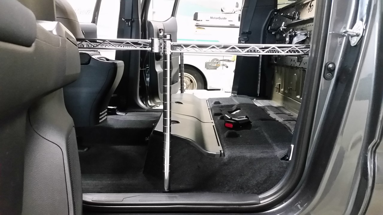20181221 - Cab sleeping platform, 18 inch floorboard storage, 13 inch storage behind floorboard.jpg