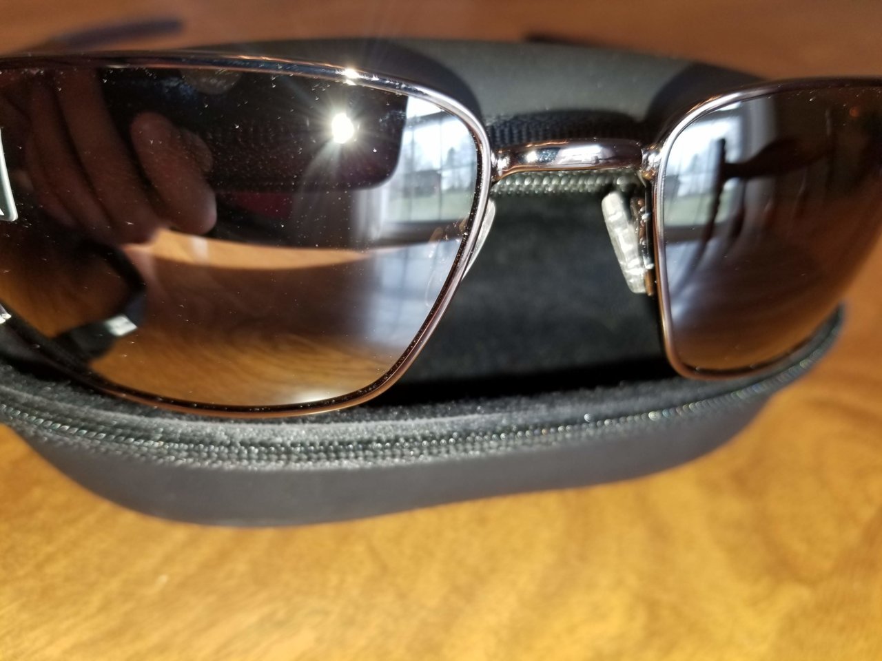 oakley square wire tungsten iridium polarized