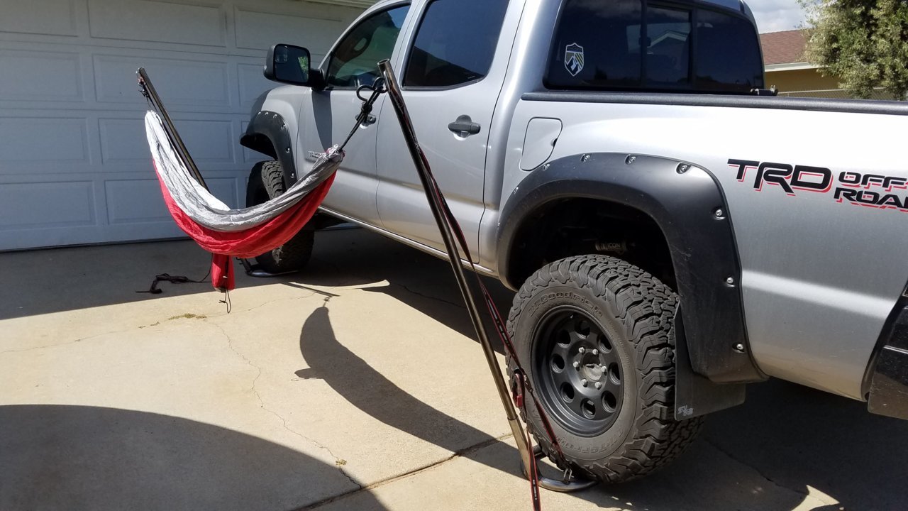 Truck hammock clearance stand