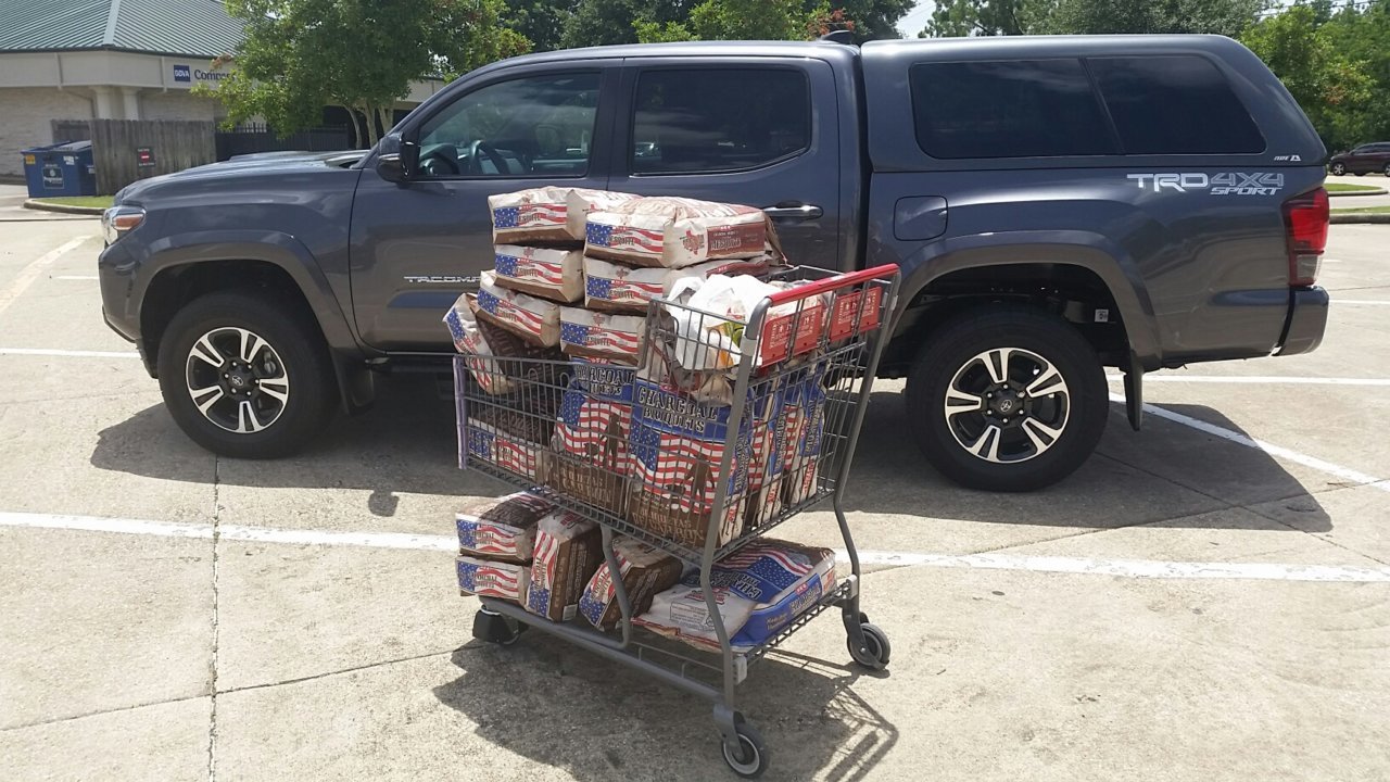 20190701 - Driver's side quartering forward, charcoal's on sale at HEB for $3.98, big bag 2.jpg