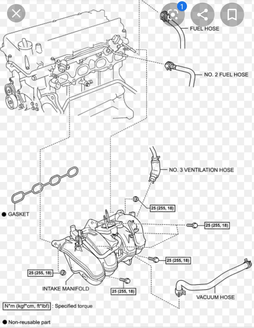 Heater Hose Kit- Toyota 2.4L 22R 22RE 4Runner & Pickup Truck 3 Pc Heater  Hose