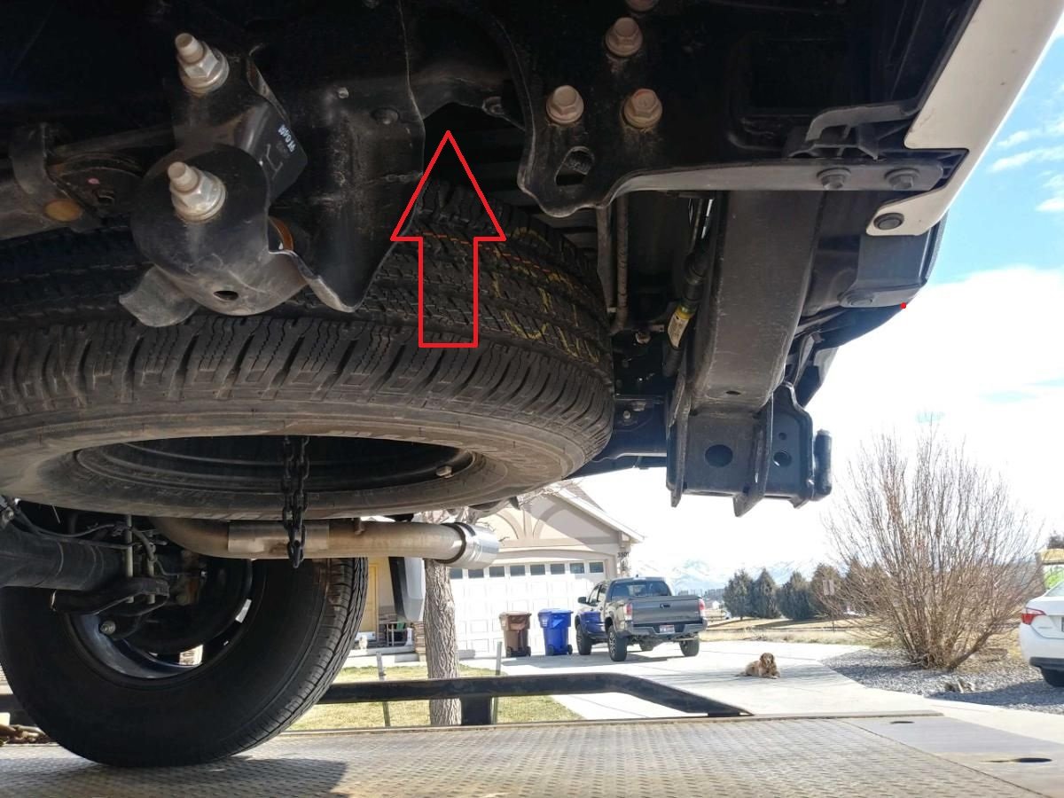 2020 Toyota Tacoma Frame Bent 1 with pointing to bend.jpg