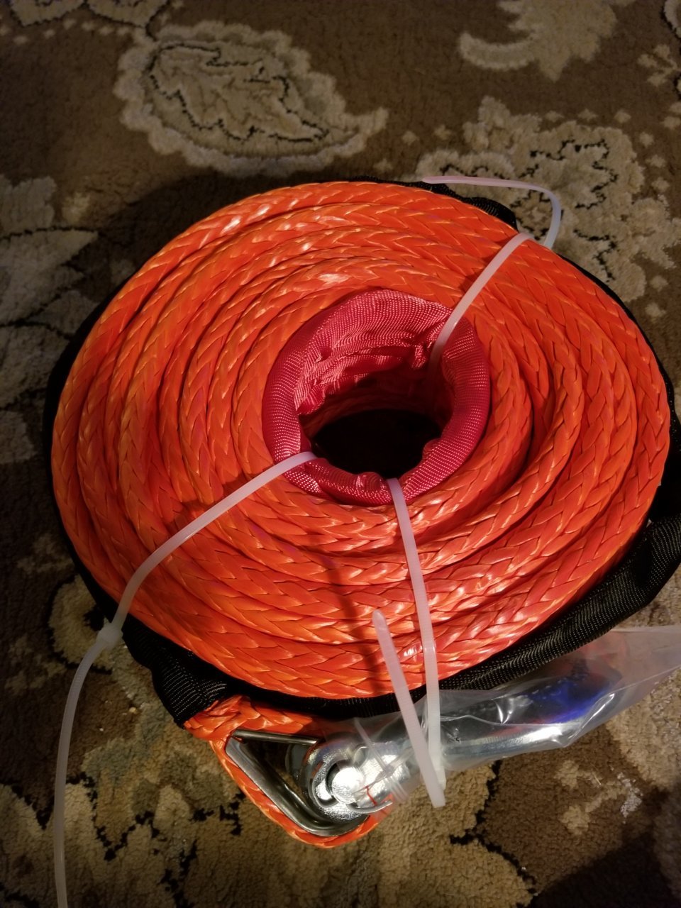 X-BULL SK75 3/8 x 100ft Dyneema Synthetic Winch Rope with