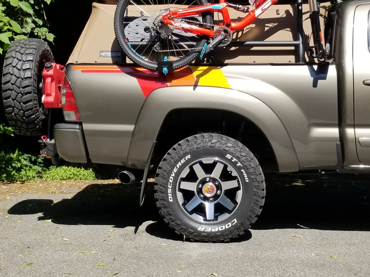 bed rail bike rack