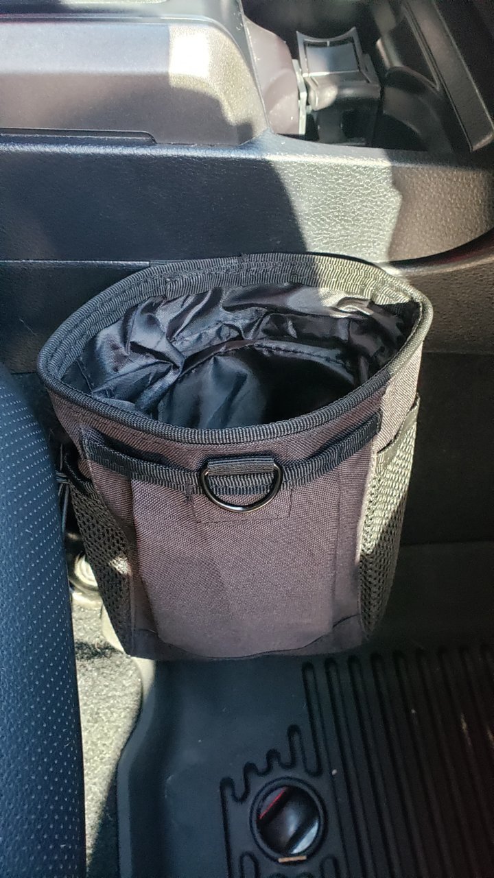 Static Waxed Canvas Chalk Bag in Black Gridwax