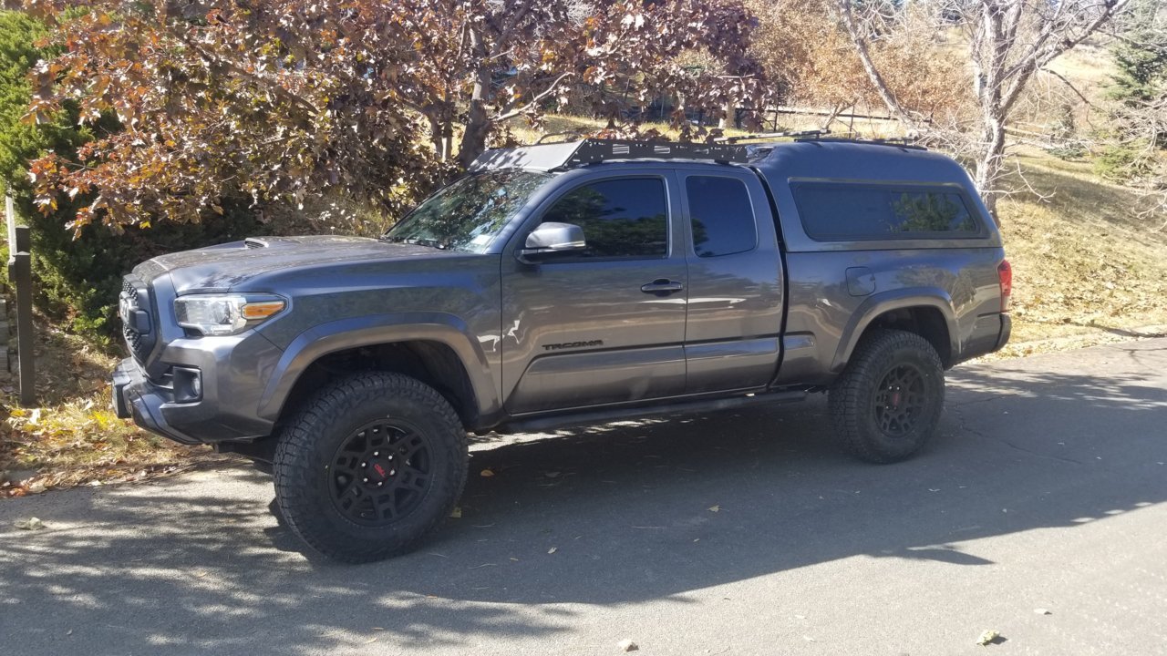 Mid-rise topper with cab roof rack, pics please? | Tacoma World