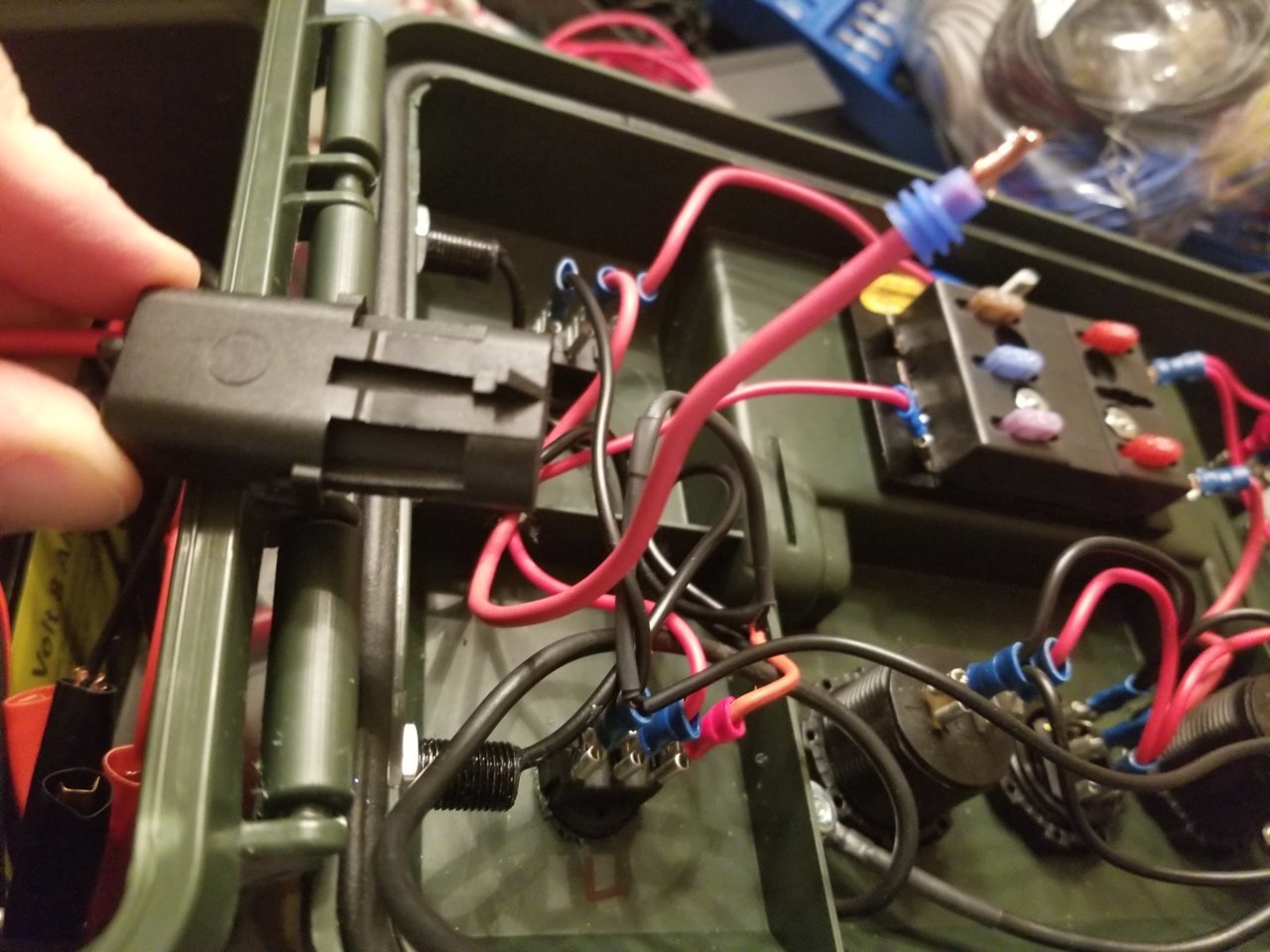 Built a power box for ice fishing