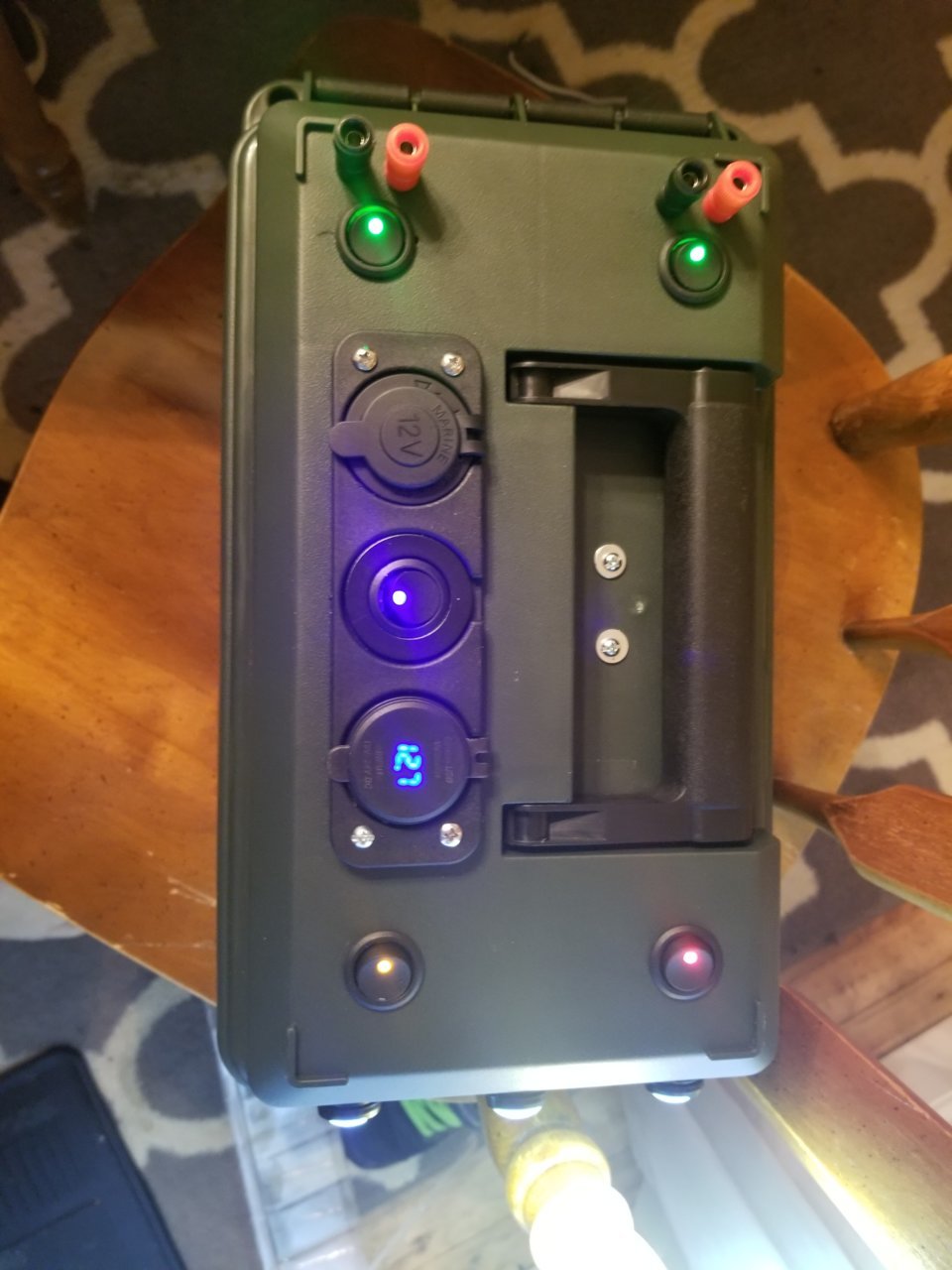 Built a power box for ice fishing