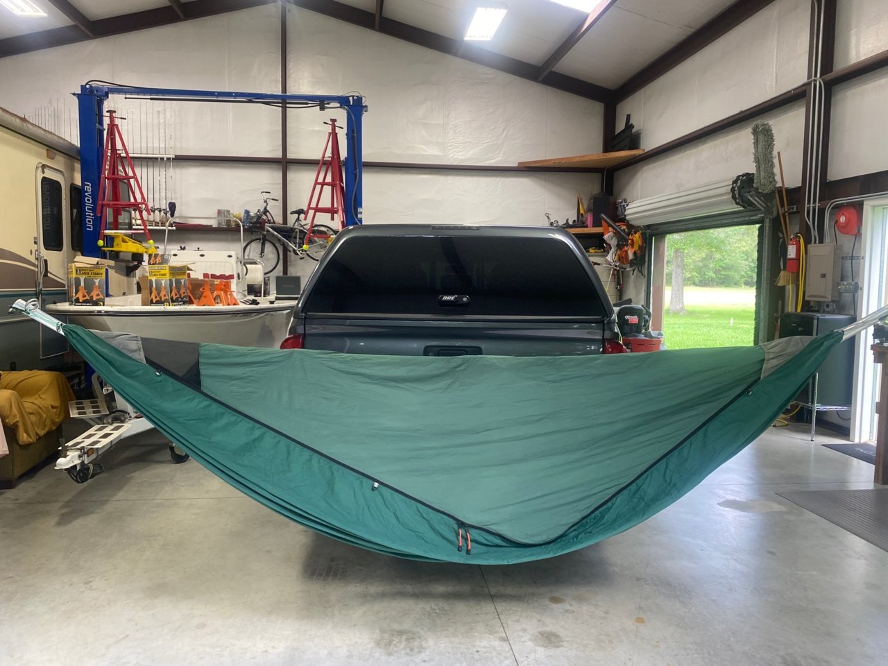 20220509 - Dream Hammock Sparrow on trailer hitch hammock stand.jpg
