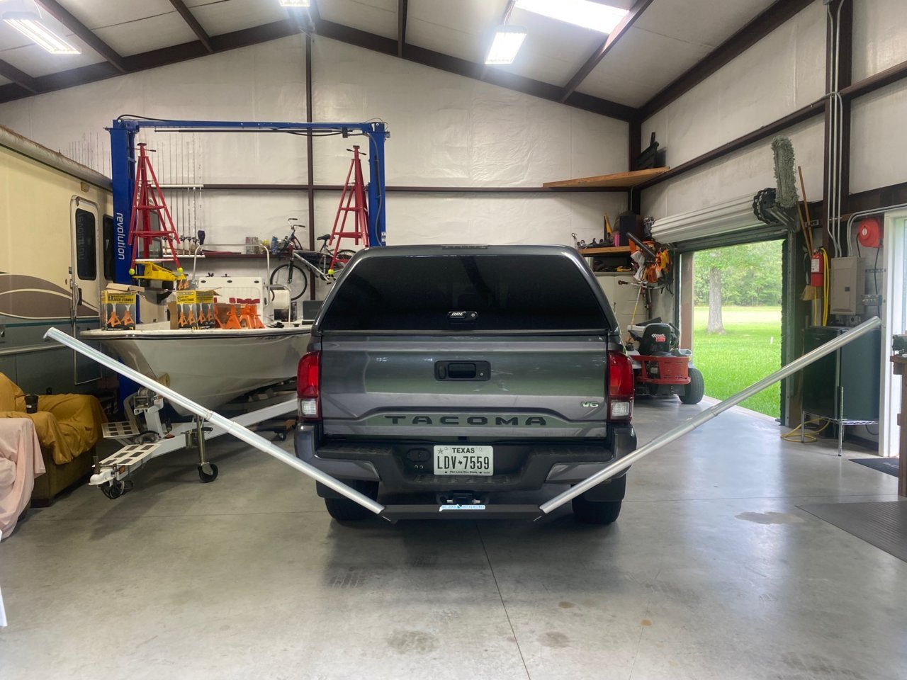 20220509 - MClean Metalworks trailer hitch hammock stand on 2018 Tacoma Sport.jpg