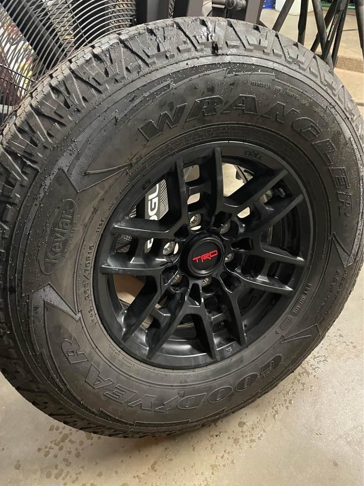 2021 TRD Pro Wheels with Goodyear Wranglers pressure | Tacoma World