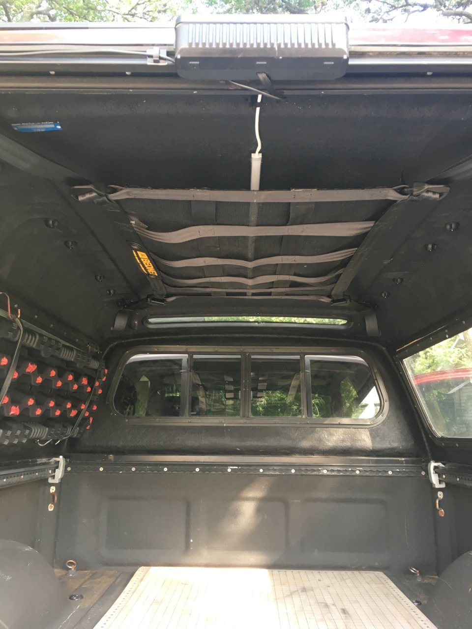 Truck topper 2025 ceiling storage