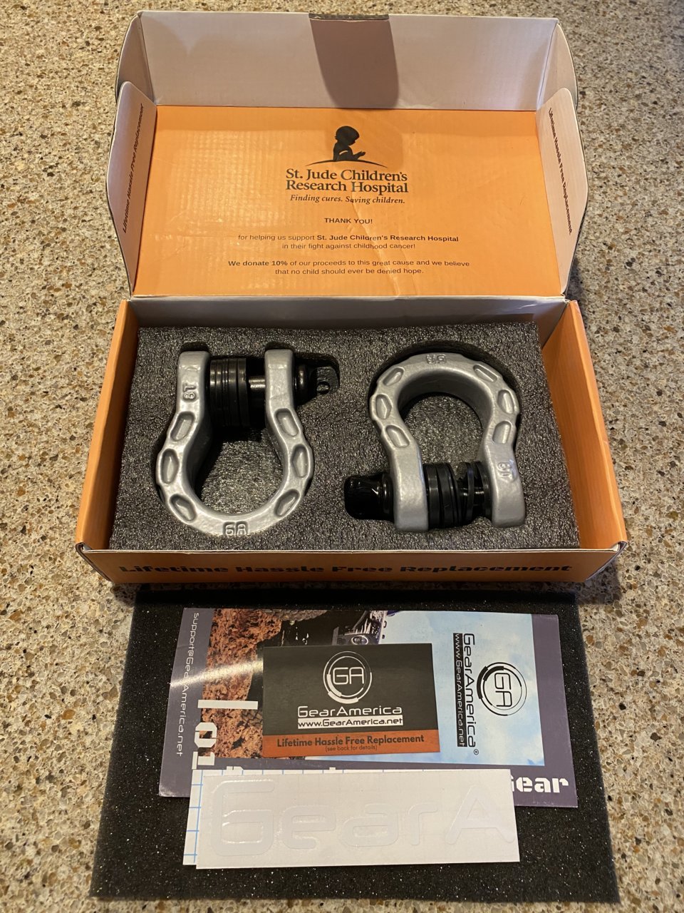 SOLD] Gear America Flat Silver Mega Shackles (free, just pay