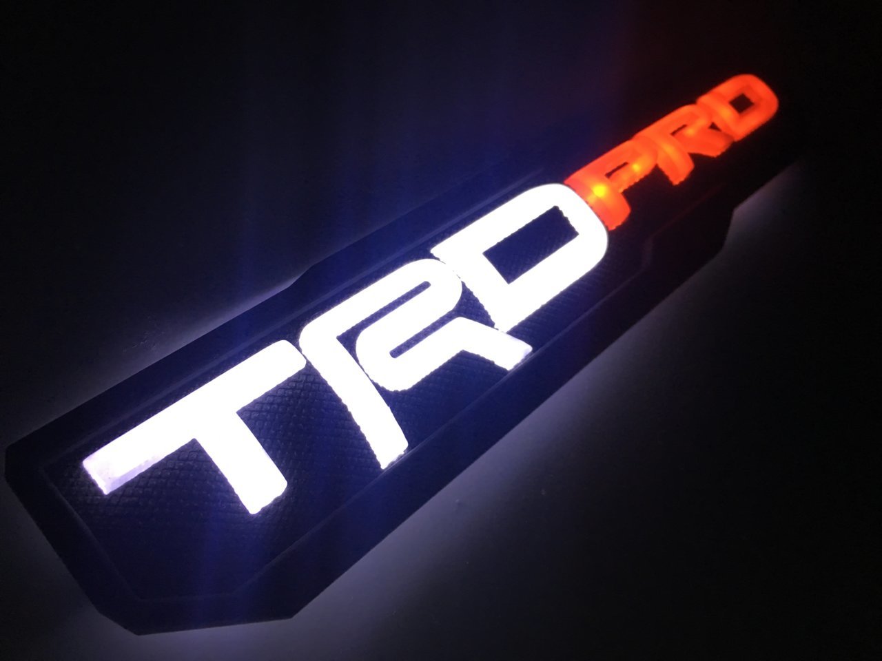 Custom LED Backlit TRD Pro Emblem World