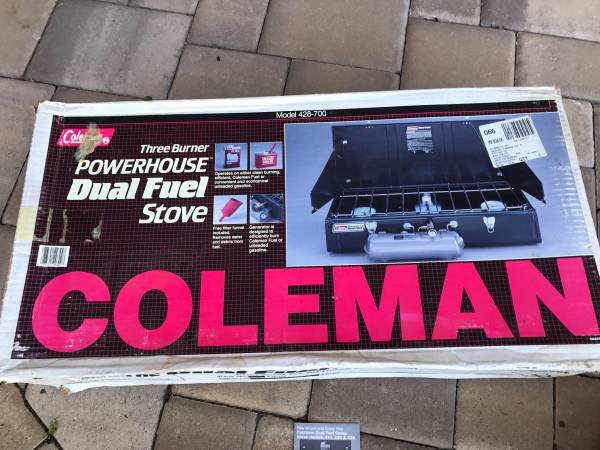 FS: Coleman 428 Dual Fuel 3-Burner Stove (model #: 428-700
