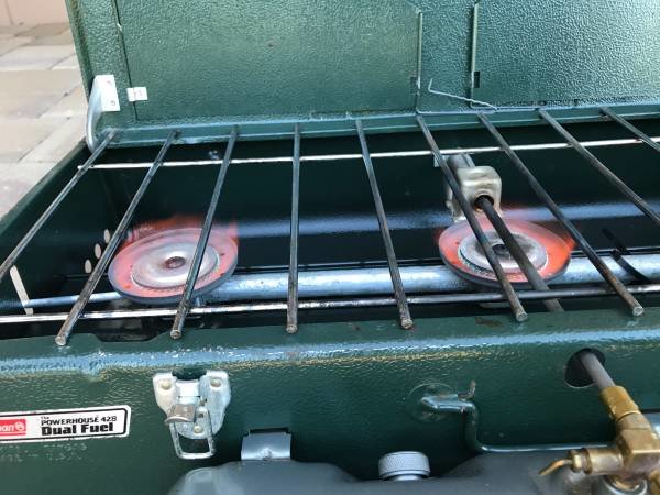 FS: Coleman 428 Dual Fuel 3-Burner Stove (model #: 428-700