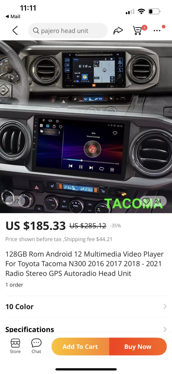  1+32G Android Double Din Car Stereo Audio HD 1080P 10 inch  Touchscreen in-Dash GPS Navigation Head Unit Support WiFi Bluetooth FM Radio  EQ ASP USB Android/iOS Mirror Link + Rear View