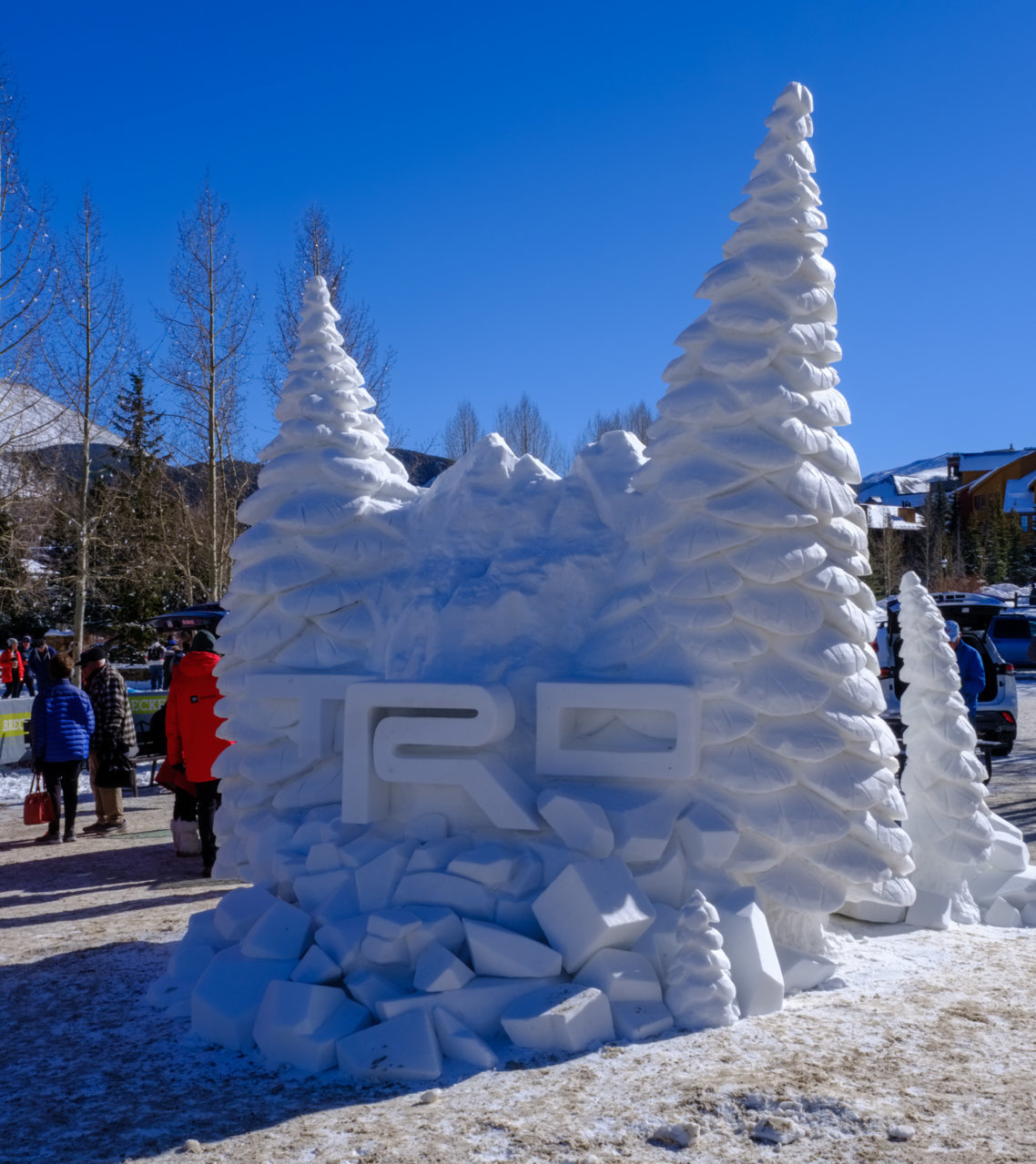 Toyota sponsored snow sculptures in Breckinridge Colorado