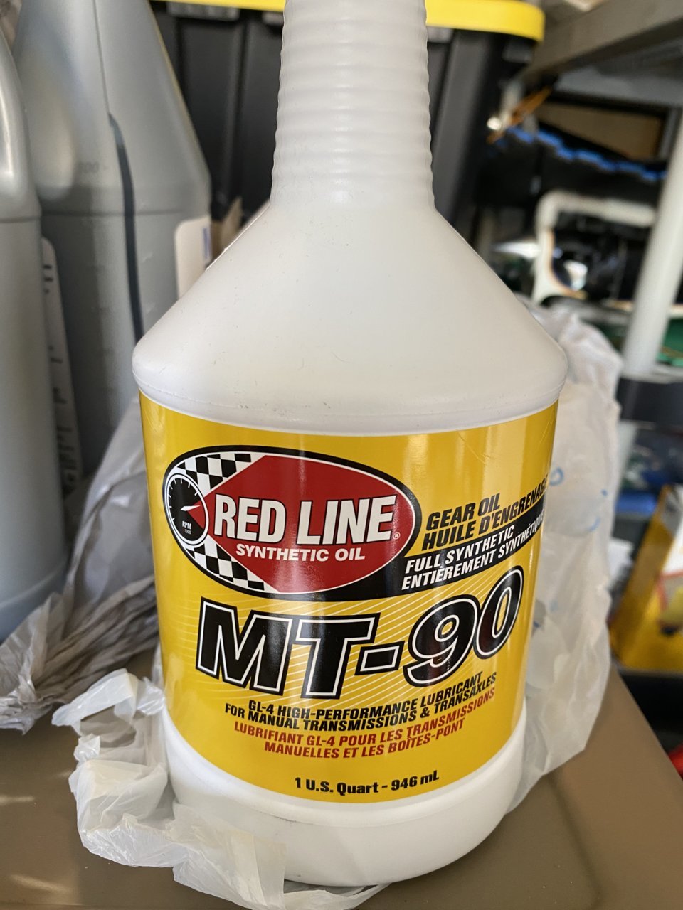 Red Line MT-90-2PK GL-4 Manual Transmission Gear Oil - 1 Quart Pack of 2 