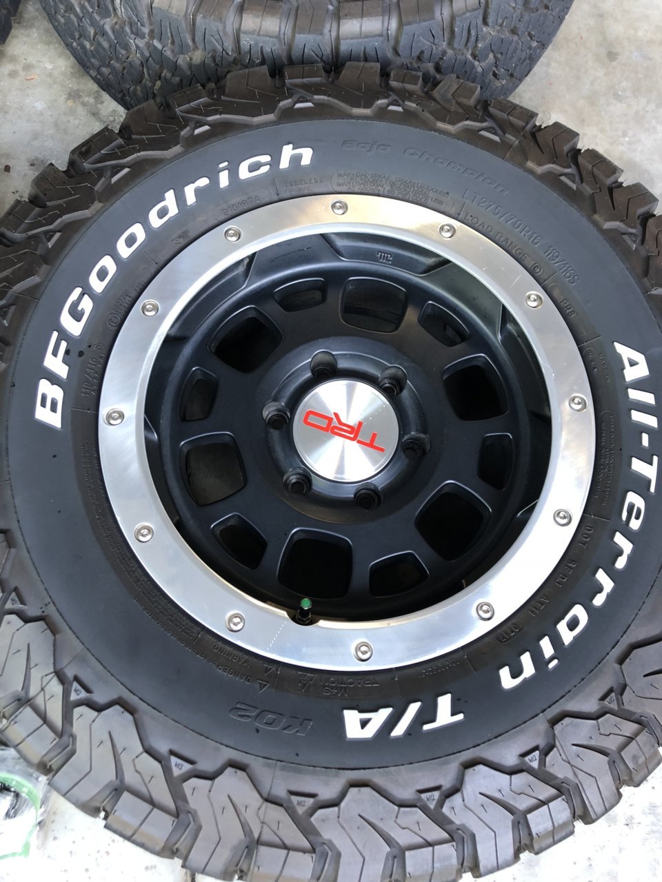 OEM TRD Beadlock Style Wheels with KO2s, TPMS Sensors and TRD Lugs ...