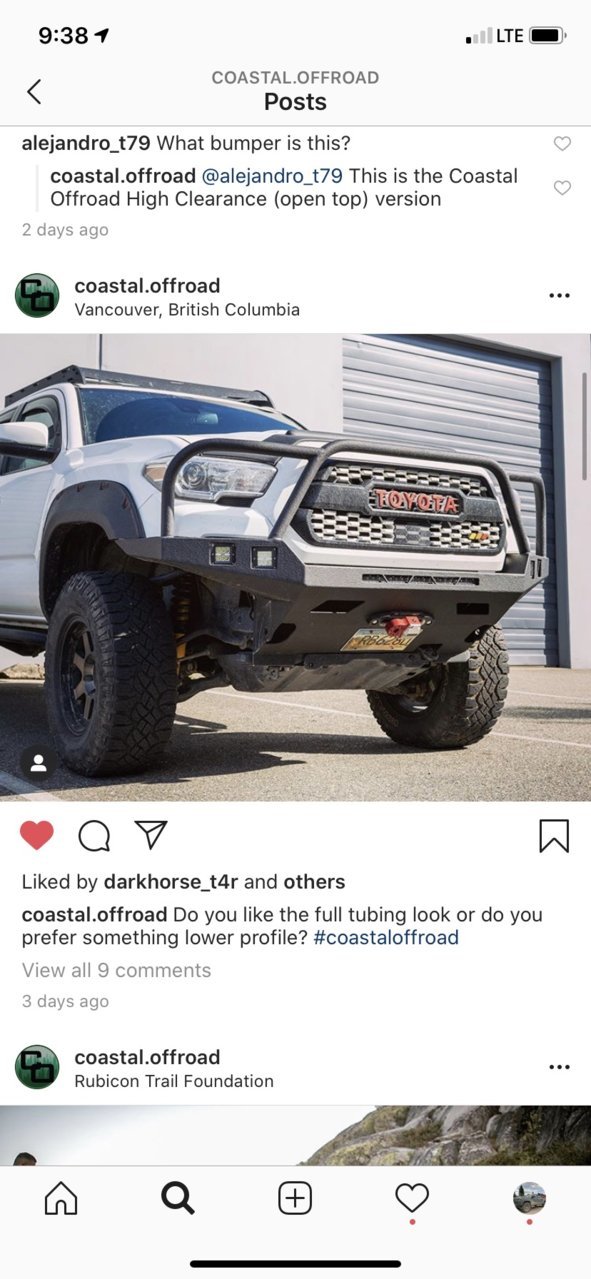 Anyone running Coastal Off-Road bumper with full hoops? | Tacoma World